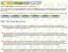 Tablet Screenshot of csettestprep.com